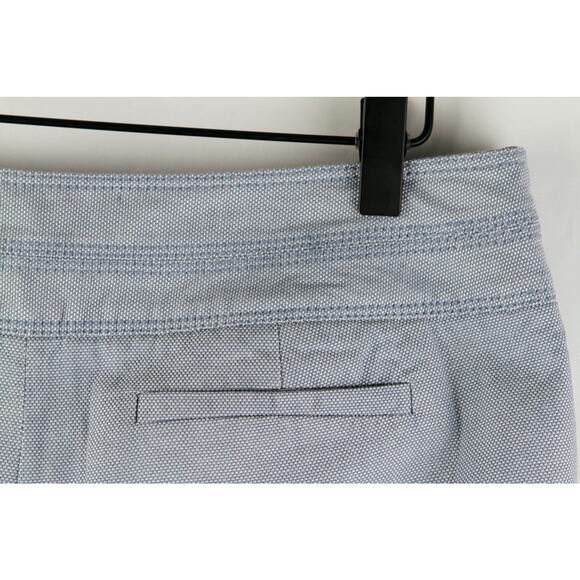 Ann Taylor Blue Woven Cotton Cropped Trouser Pant. Women's Size 6 - Picture 5 of 11